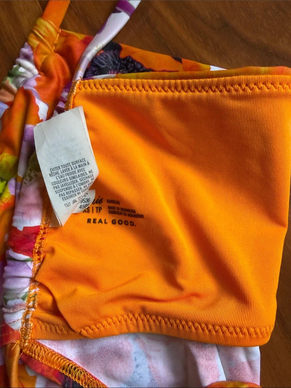 aerie Orange and Pink Floral Bikini Set